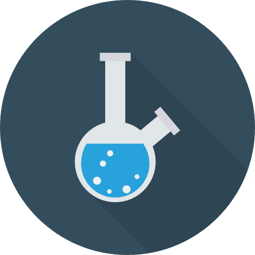 Flask test tube chemistry education icon