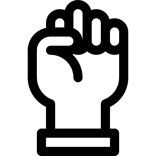 Motivation protest motivation hand icon