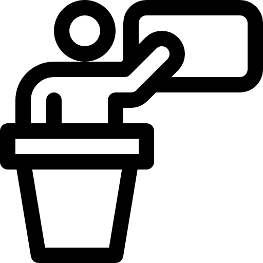 Presentation man micro microphone icon