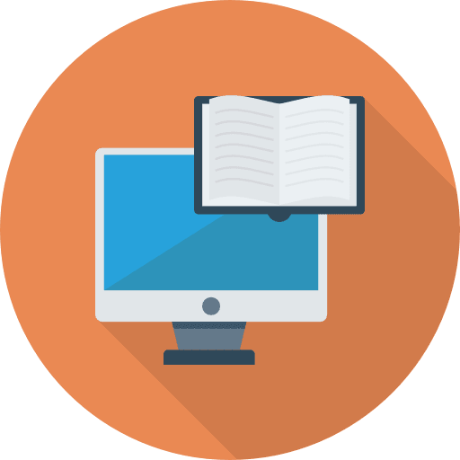 Studying studying monitor book icon
