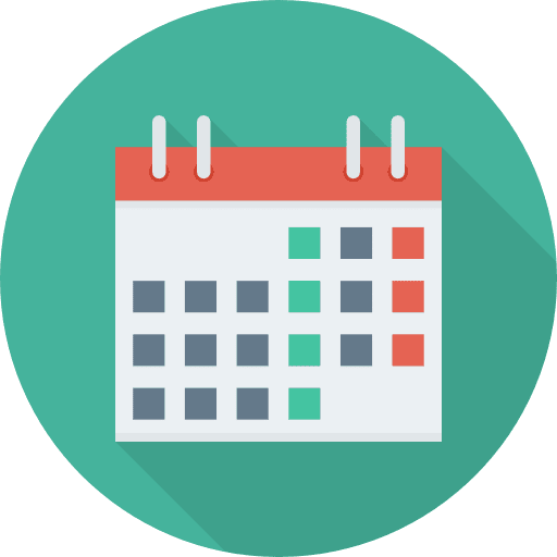 Calendar time and date calendar interface icon