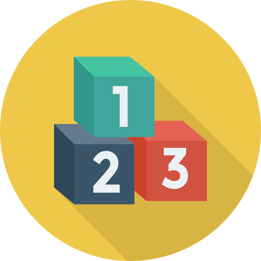 Cubes block number blocks 123 icon