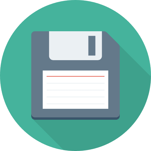 Diskette interface multimedia save file icon