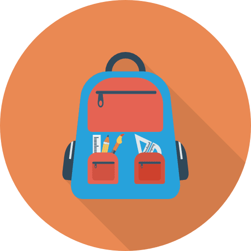 Backpack luggage baggage travel icon
