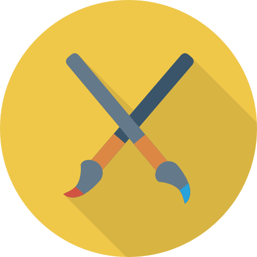 Paint brush art and design art edit tools icon