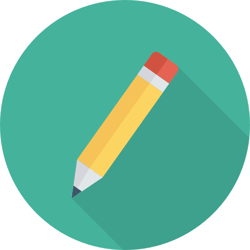 Pencil writing tools and utensils draw icon