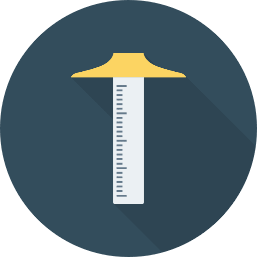 Ruler education measuring triangle icon
