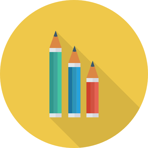 Pencil tools and utensils education edit icon