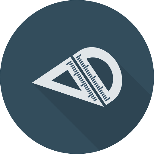 Protractor rule tools and utensils school material icon