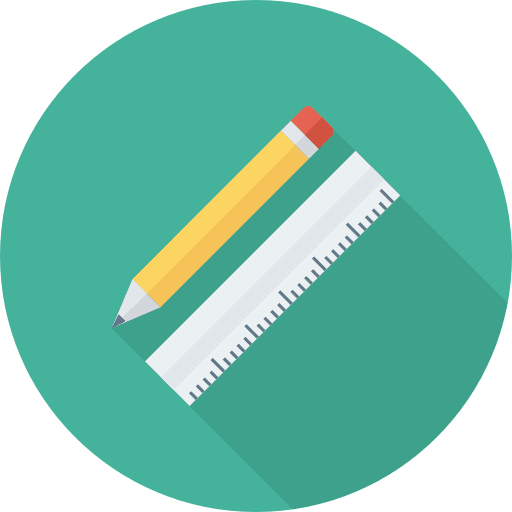 Ruler school material tools and utensils writing tool icon
