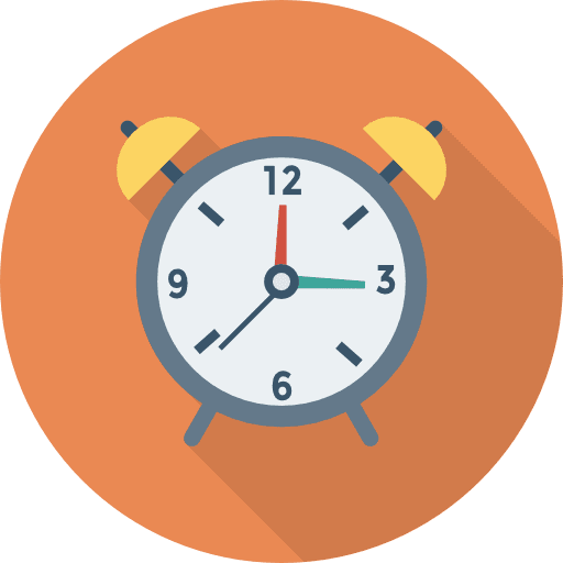 Alarm clock timer time time and date icon