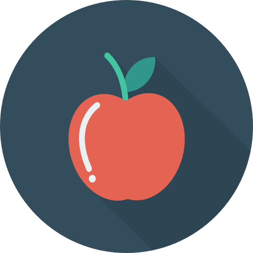 Apple diet vegan food and restaurant icon