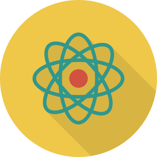 Physics electron education atomic icon