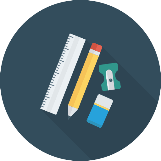 School material education pencil eraser icon