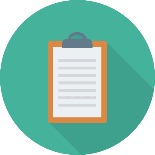 Clipboard verification checking list icon