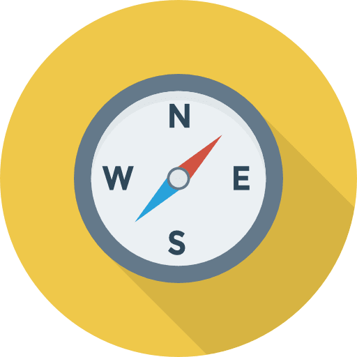 Compass orientation cardinal points maps and location icon
