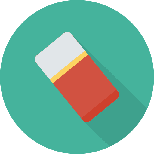 Eraser remove education edit tools icon