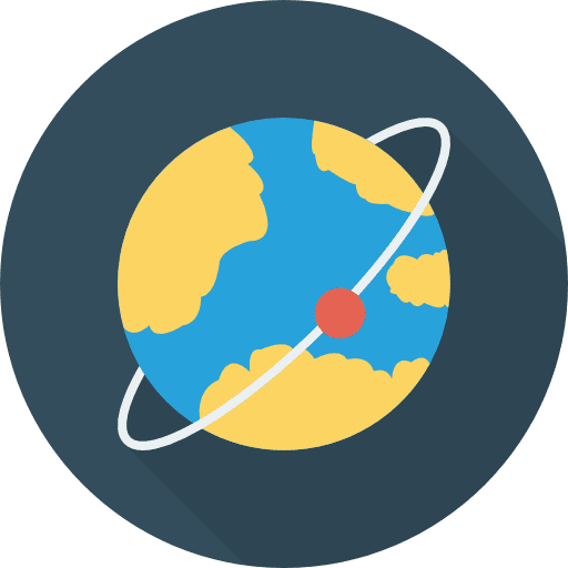 Orbit moon orbit worldwide icon