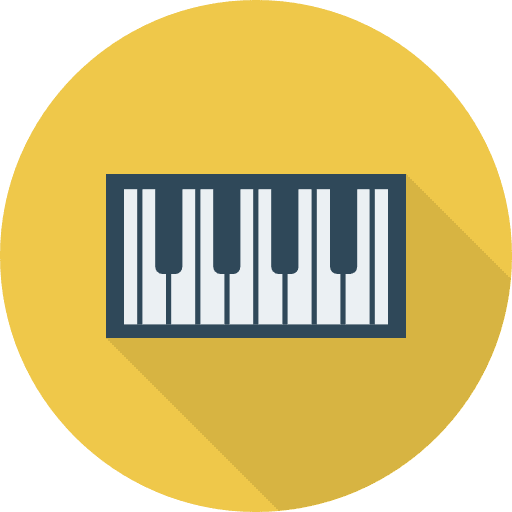 Piano classical orchestra keys icon