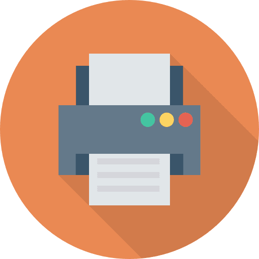 Printer electronics printing paper icon