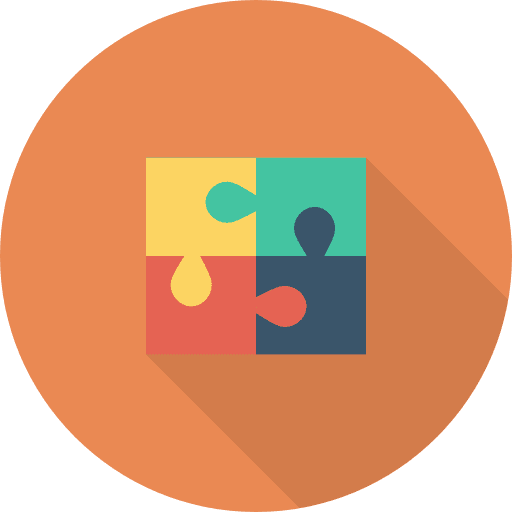 Puzzle toy shapes gaming icon