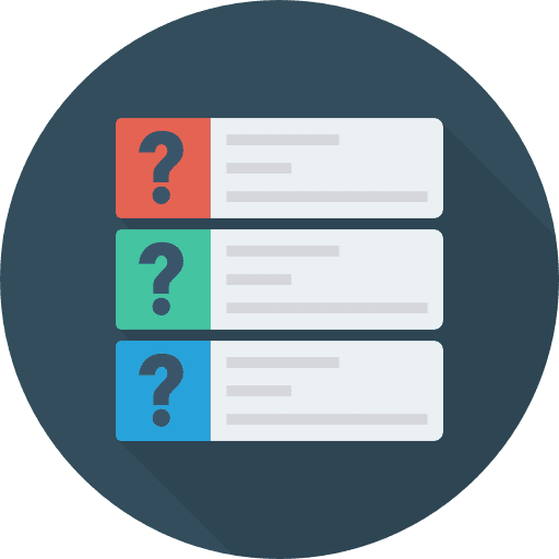 Question education message signaling icon