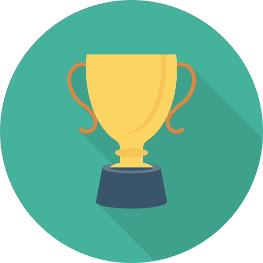 Trophy sports and competition cup award icon