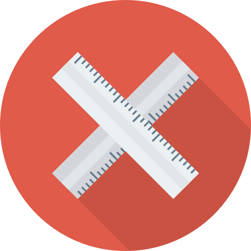 Ruler graphic design measuring triangle icon