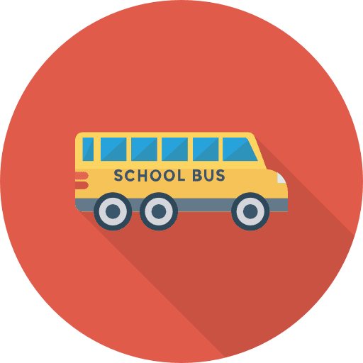 School bus transportation public transport automobile icon