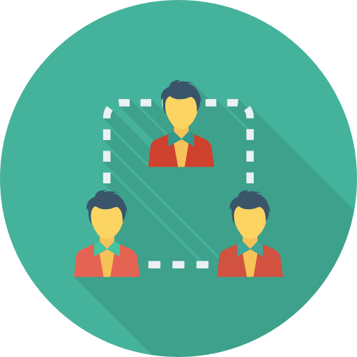 Team people working networking icon