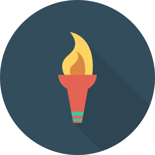Torch olympic fire flame icon