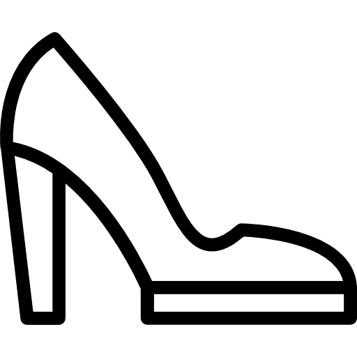 High heels commerce and shopping shoe female icon