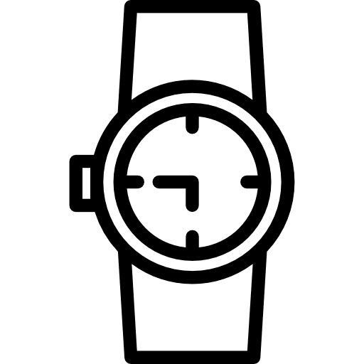 Watch time and date time wristwatch icon Watch time and date time wristwatch icon