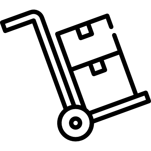 Boxes transport business shopping cart icon