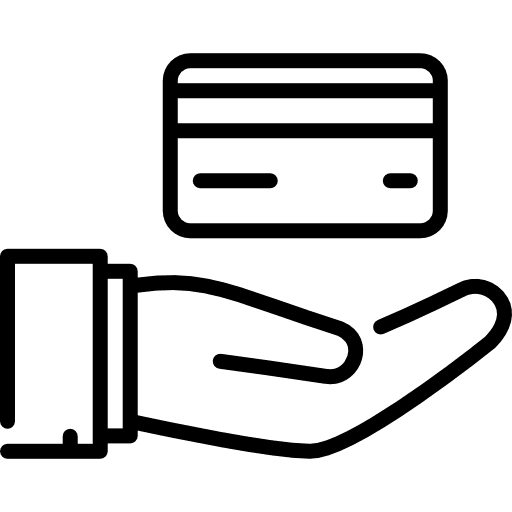 Hand sales credit card icon