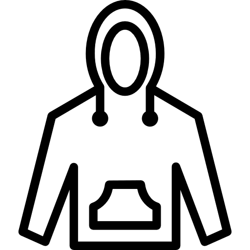 Hoodie sweatshirt style apparel icon Hoodie sweatshirt style apparel icon