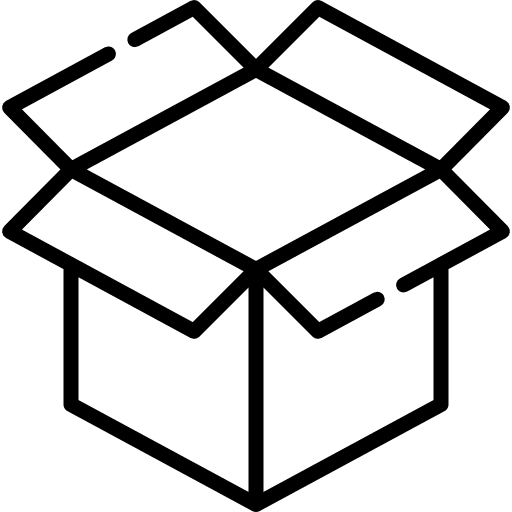 Open box commerce and shopping open box boxes icon