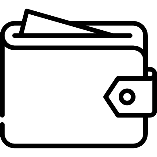 Purse real estate wallet saving icon