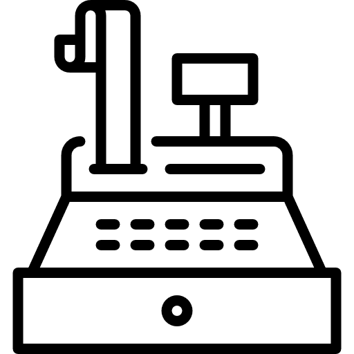 Cashbox commerce and shopping commerce store icon Cashbox commerce and shopping commerce store icon