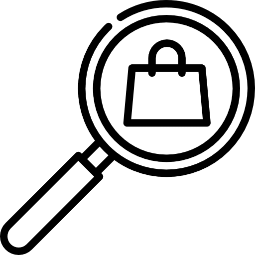 Shop supermarket search shopping cart icon Shop supermarket search shopping cart icon