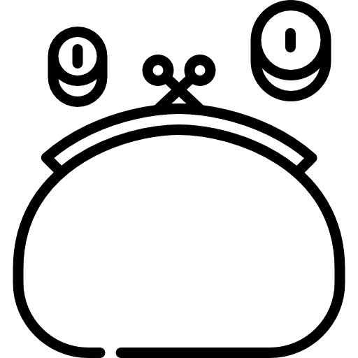 Purse coin business and finance business icon Purse coin business and finance business icon