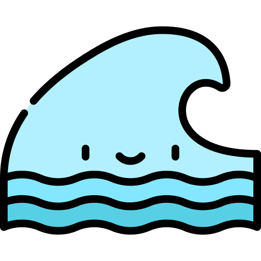 Wave summertime sailing navigation icon Wave summertime sailing navigation icon