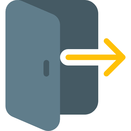 Exit multimedia option logout get out icon