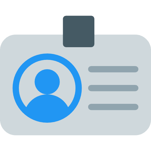 Id card business pass human resources icon