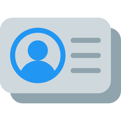 Id card shapes and symbols ui pass icon