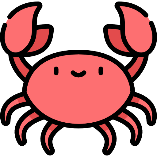 Crab aquarium animals crab icon