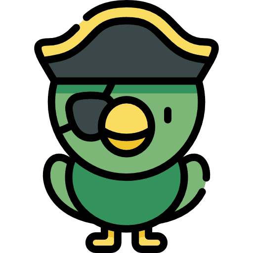 Parrot parrot patch pirate icon
