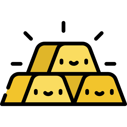 Ingot gold business business and finance icon