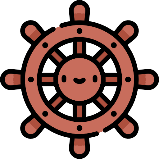 Ship wheel boat steering wheel ship icon