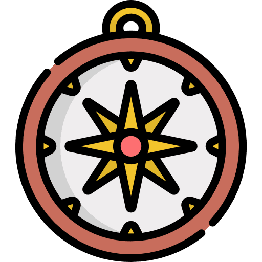 Compass stars orientation eight icon